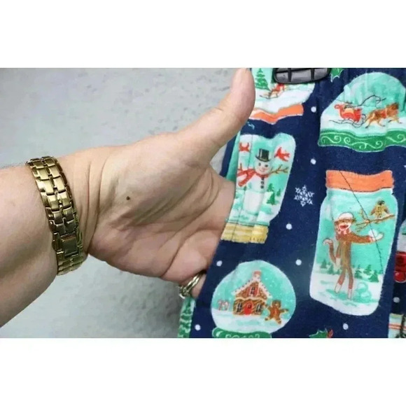 Nick and Nora Women's Christmas Flannel Pajama Pants-XS-Pockets-Drawstring - Picture 7 of 9